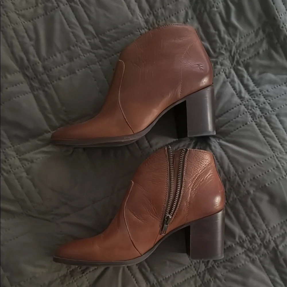 Frye Brown Leather Ankle Boots - Picture 13 of 13